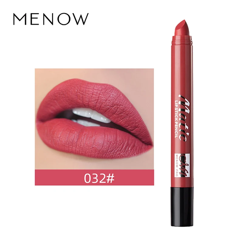 MENOW 6-color матовая тумана Kiss Proof вращающаяся губная помада ручка L549 - Цвет: 032