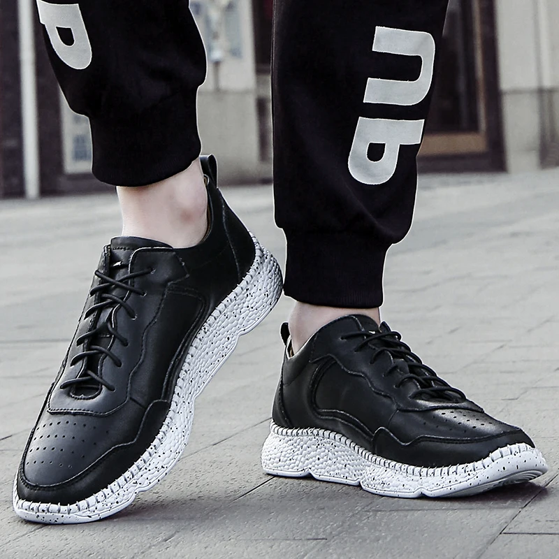 

mens Sneaker breathable causal Mens hombre casual black sport man hot male zapatillas leather sneaker shoes 2020 informales for