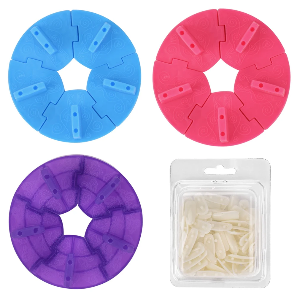 

False Nail Tip Stand Holder Plastic Nail Art Practice Display Holder Frame With 100 False Nails Tips Practise Card For Salon