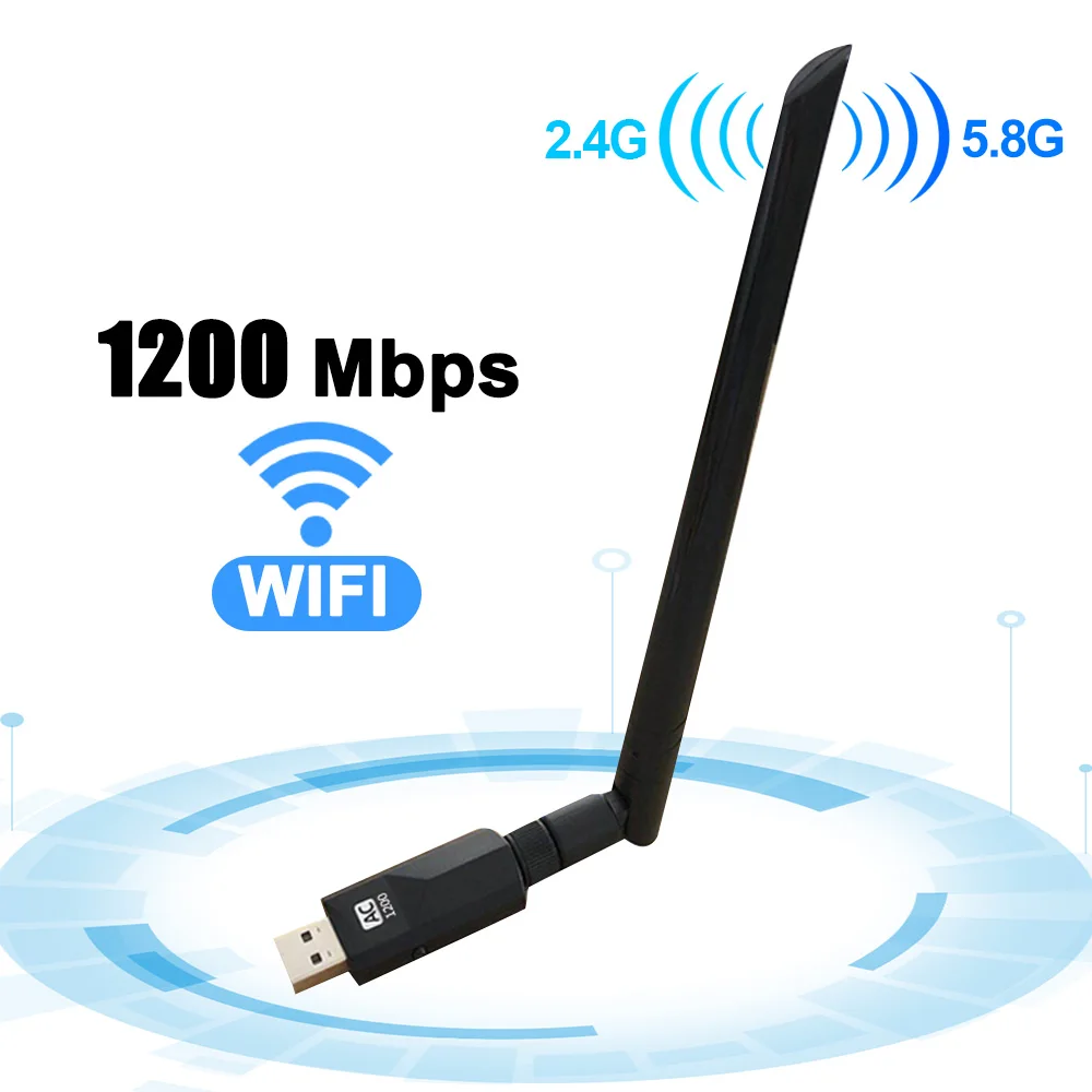 

USB 3.0 1200Mbps Wifi Adapter Dual Band 5GHz 2.4Ghz 802.11AC RTL8812BU Wifi Antenna Dongle Network Card For Laptop Desktop
