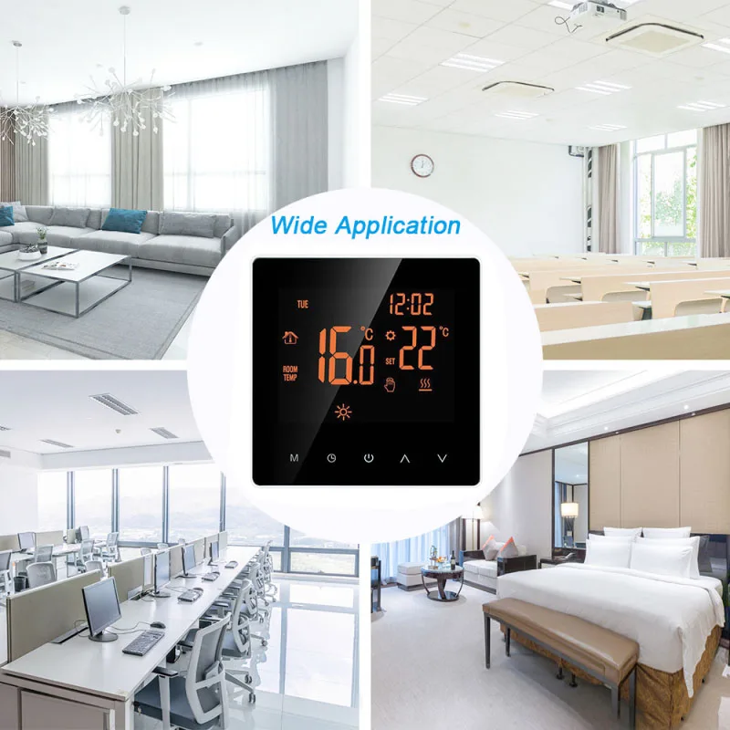 

WiFi Smart Thermostat Temperature Controller For Water/Electric Floor Heating Water/Gas Boiler Works With Alexa Google Home