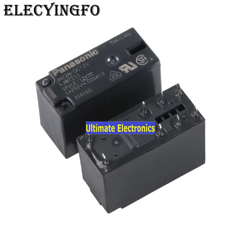 

5pcs JW2SN-DC12V 12VDC AJW7211 Replaces G2R-2-12VDC Power Relay