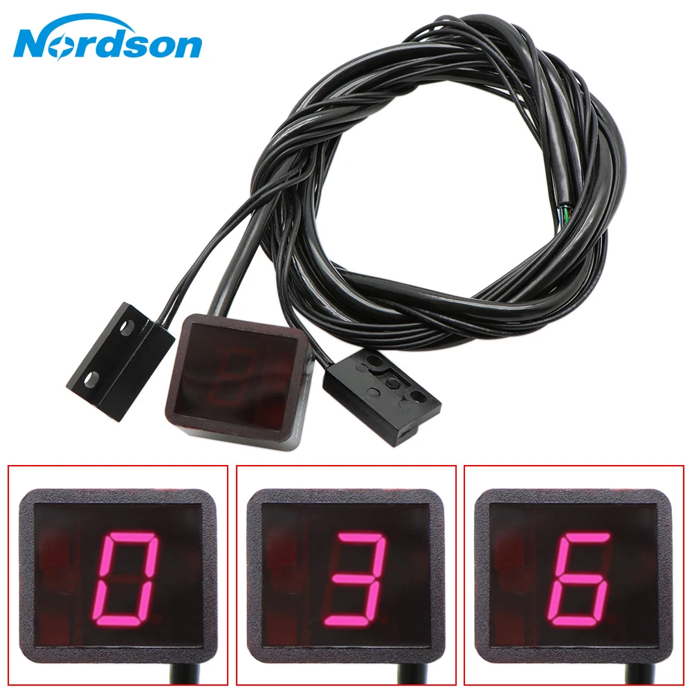 

Nordson Universal 6 Speed Motorcycle Motorbike Digital Gear Indicator LED Display Shift Lever Magnet For Honda Yamaha Suzuki