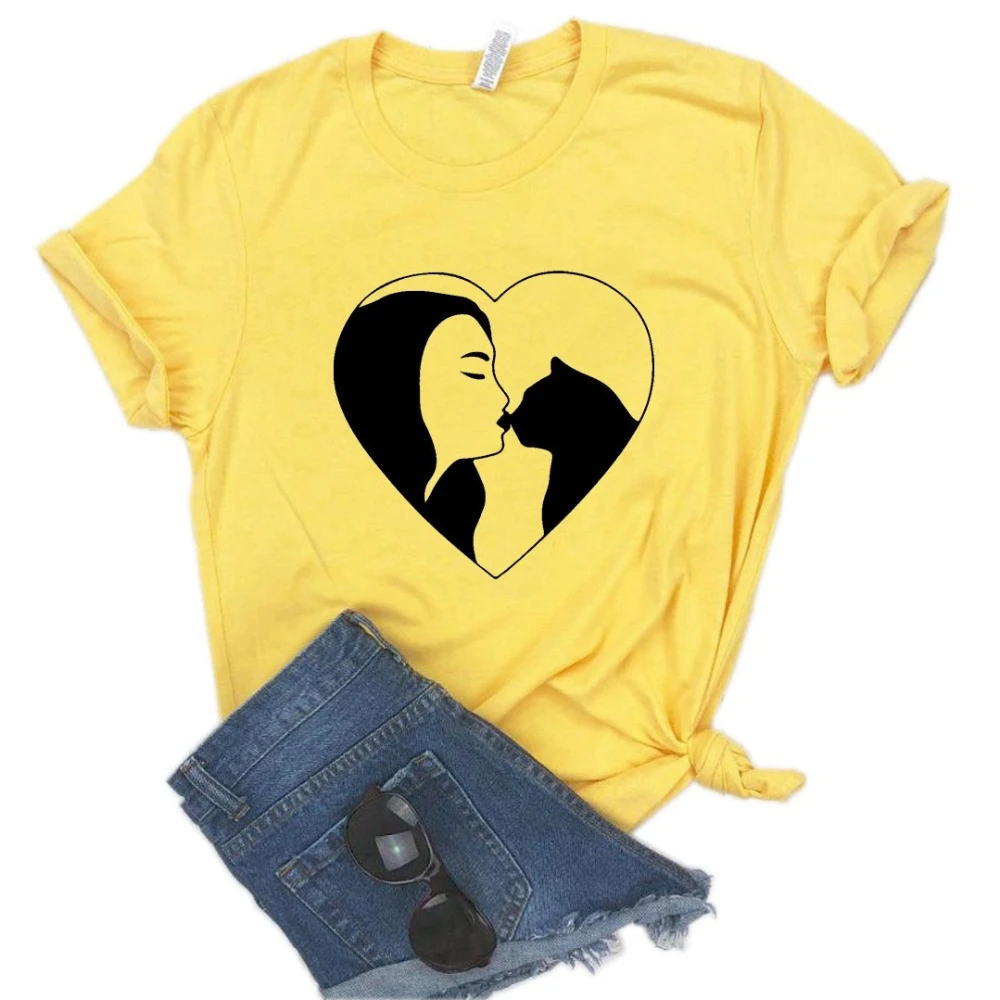 2020 Новая мода весна Новое поступление кошка мама с принтом сердца для женщин