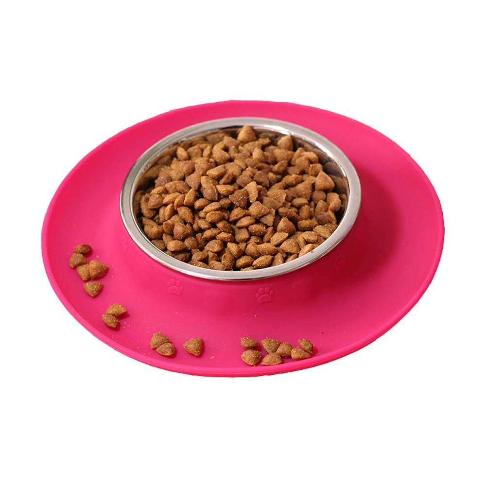 

Силиконовая круглая миска для собак, кормушка для собак, не протекает, товары для собак