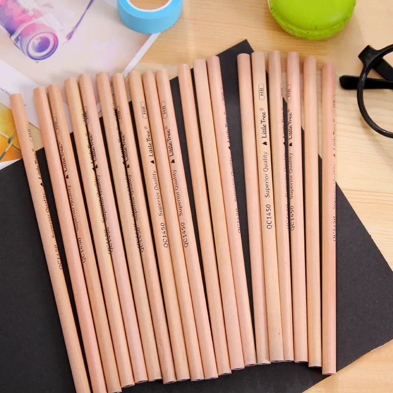 

50 Pcs Log Pencil Mahogany Triangle Hexagon Wooden Pencil Shaft Bucket HB Pencil Japanese Pencil School Supplies Set School
