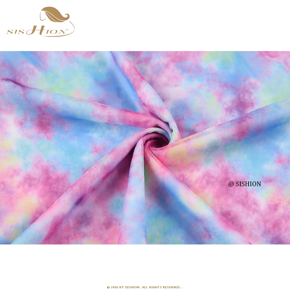 

SISHION 2021 Summer Sexy Mini Skirt Plus Size SS0014 Y2K Retro Elastic High Waist Women Ladies Short Pencil Tie Dye Skirt