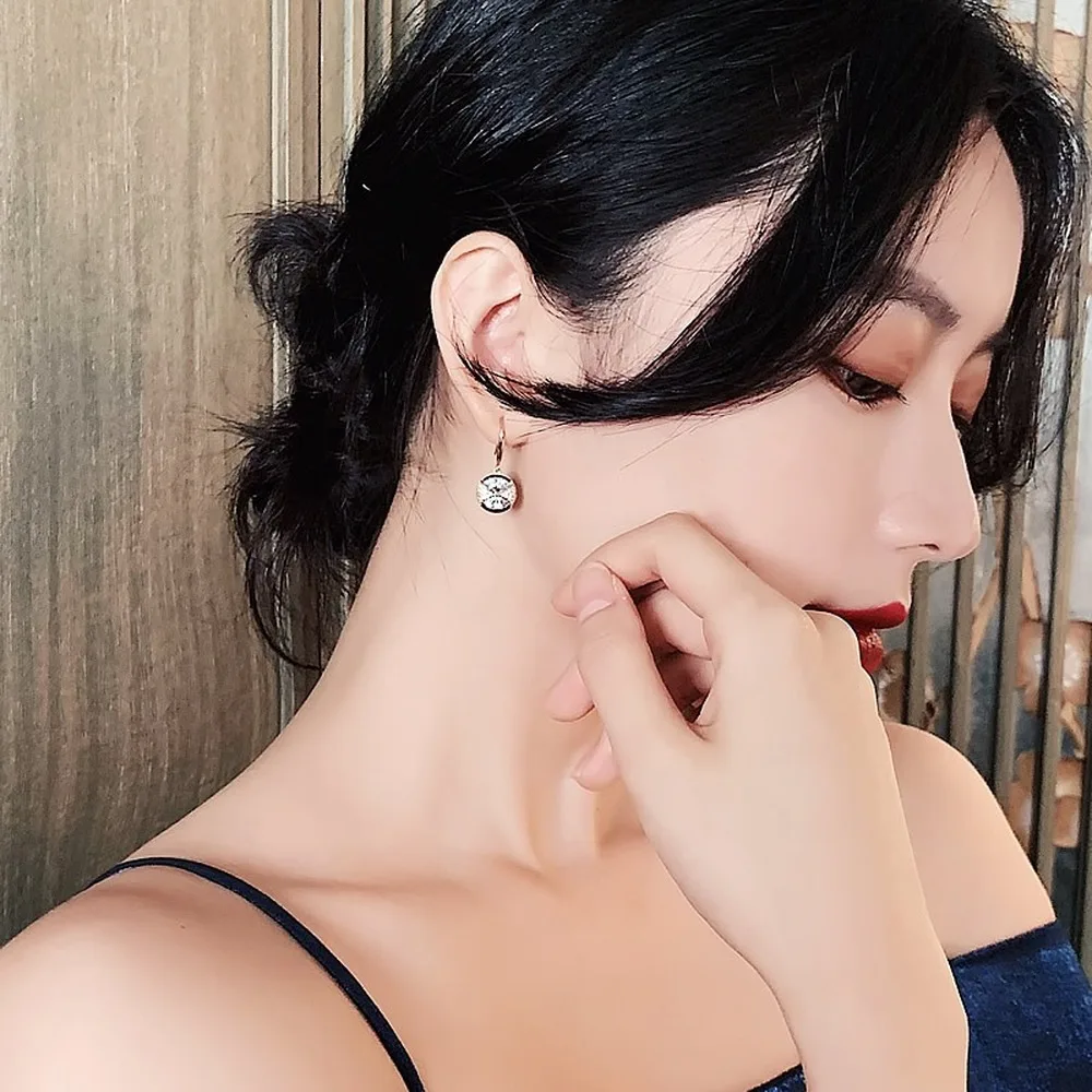 Висячие серьги с кристаллами в Корейском стиле женские роскошные украшения