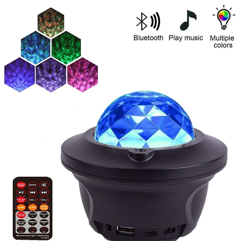 

Colorful Starry Sky Projector Blueteeth USB Voice Control Music Player LED Night Light Romantic Projection Lamp Birthday Gift