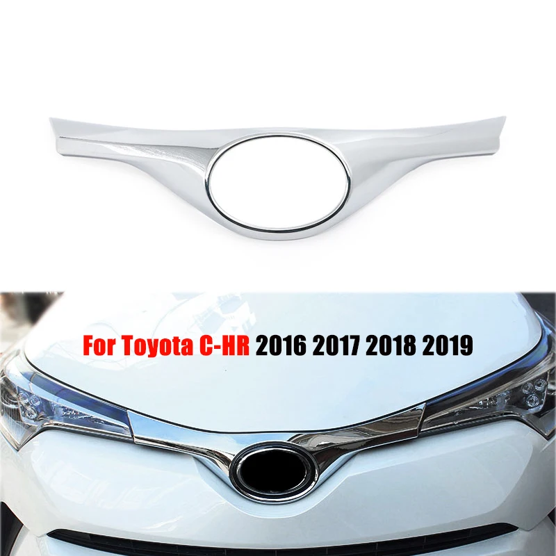 Для Toyota CHR C HR 2016 2019 Передняя решетка для автомобиля верхняя крышка хромированная