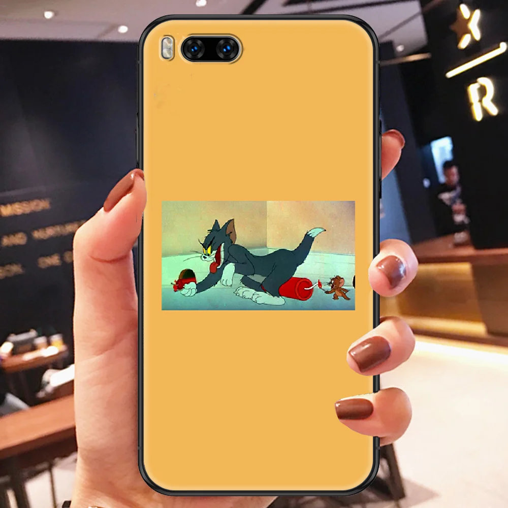 

Cat tom Cartoon and Mouse Phone case For Xiaomi Mi Max Note 3 A2 A3 8 9 9T 10 Lite Pro Ultra black luxury shell tpu waterproof