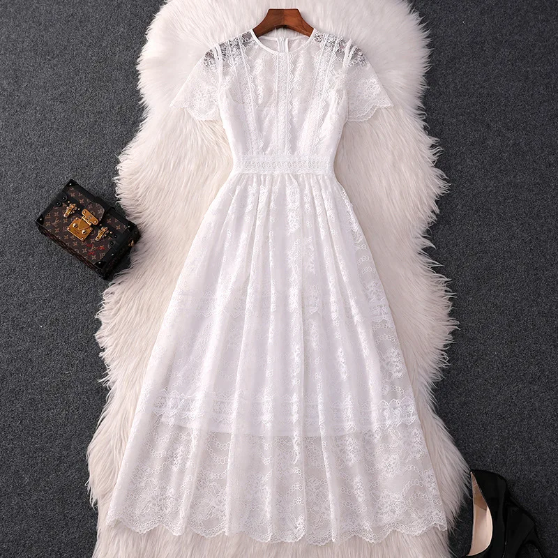 

Точечные светильники 2021 летнее кружевное платье с короткими рукавами и штаны с высокой посадкой модный элегантные трапециевидные юбки для девочек платье феи юбки