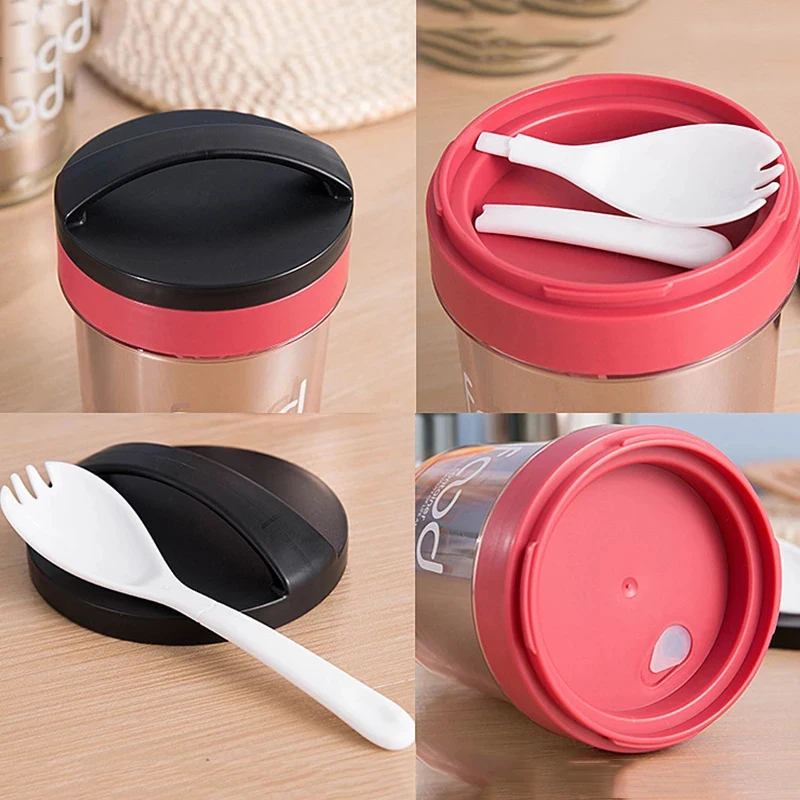 

304 Stainless Steel Sealed Soup Cup With Lid Small Insulated Bucket Lunch Box Breakfast Porridge Cup Lunch Box Insulation 400Ml