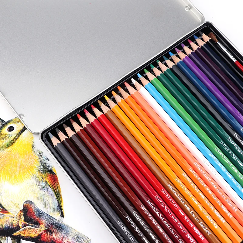 

24pcs A Box of Baoke PW1624 Water-soluble Color Pencils 24 Colors Adult Drawing Students Hand-painted Painting Color Pens