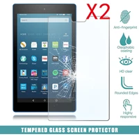 2pcs tablet tempered glass screen protector cover for amazon fire hd 8 2016 alexa anti scratch explosion proof tempered film