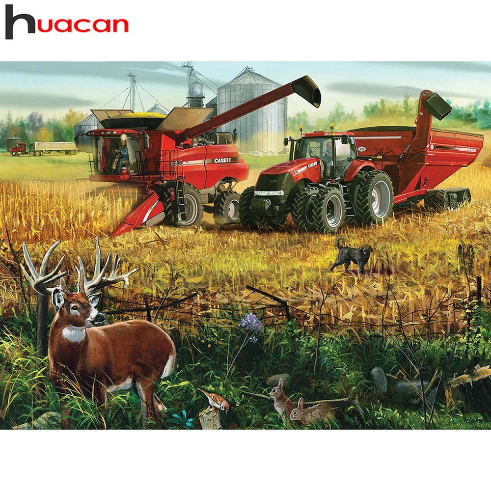 

Алмазная живопись Huacan, Новое поступление, фермерский пейзаж, квадратная/круглая Алмазная вышивка, сельскохозяйственная техника, домашний д...