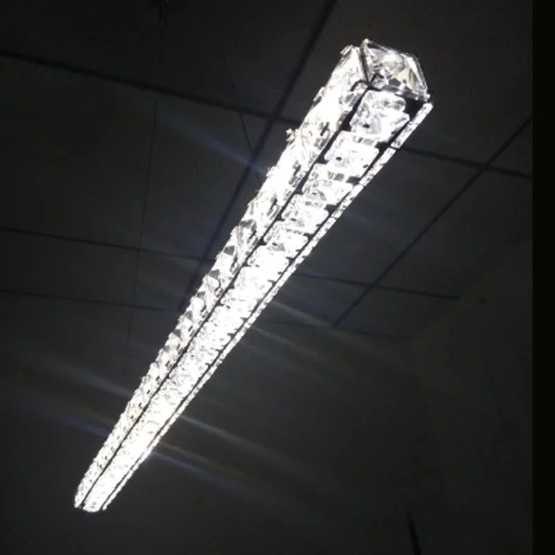 Современная светодиодная хрустальная люстра длиной 70 см для бара осветительные