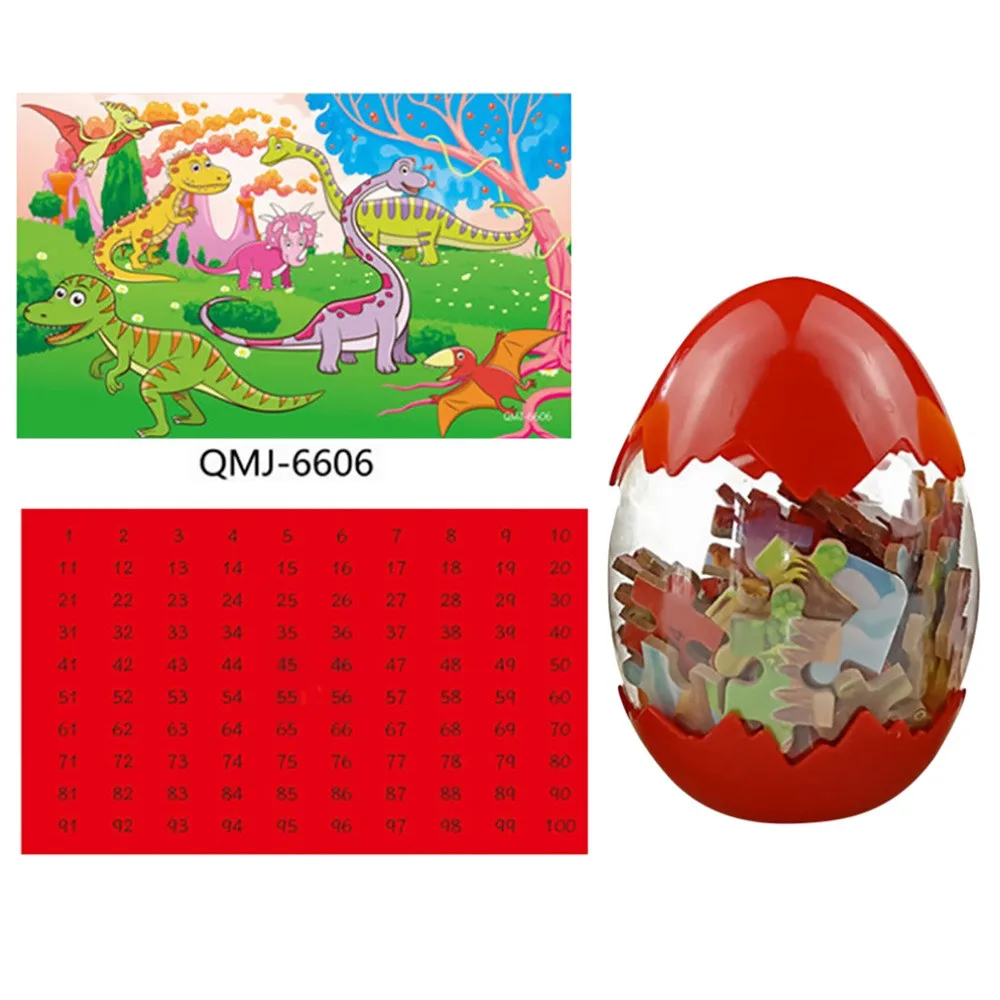 Интеллекта детей Детские игрушки динозавр головоломка 60 штук бумажные