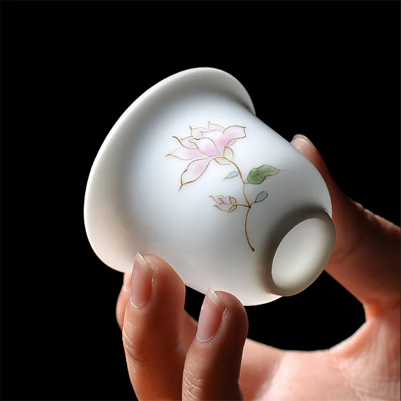 Керамическая чашка для офиса Jingdezhen из фарфора ручная роспись Пастельная