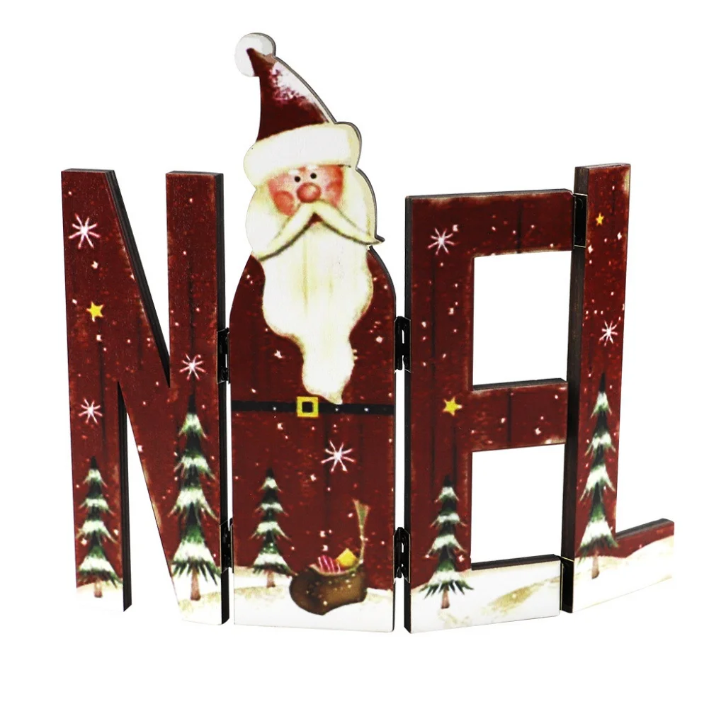 

Деревянные украшения с буквами, Рождественское украшение для дома, украшение для стола, деревянные поделки для рождественской и новогодней...