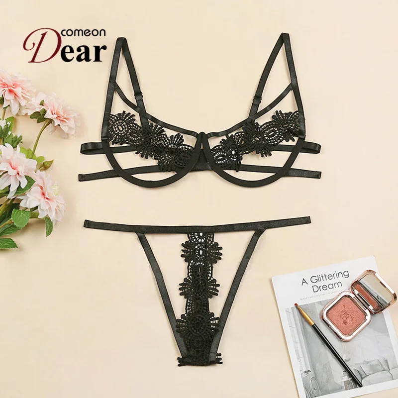 

Сексуальное эротическое нижнее белье Ohyeahlover, женские трусики, нижнее белье, женский кружевной прозрачный комплект с цветочным кружевом и бю...