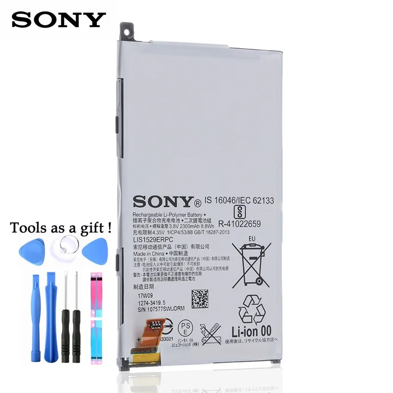 Оригинальный аккумулятор SONY LIS1529ERPC для Xperia Z1 mini Compact D5503 M51w сменный 2300