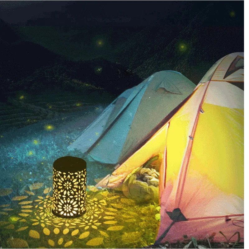 

Retro Courtyard Solar Lamp Hollow Flower Box Shadow Lantern Hollow Lamp Lighting Outdoor Waterproof Landscape Lamp Gifts