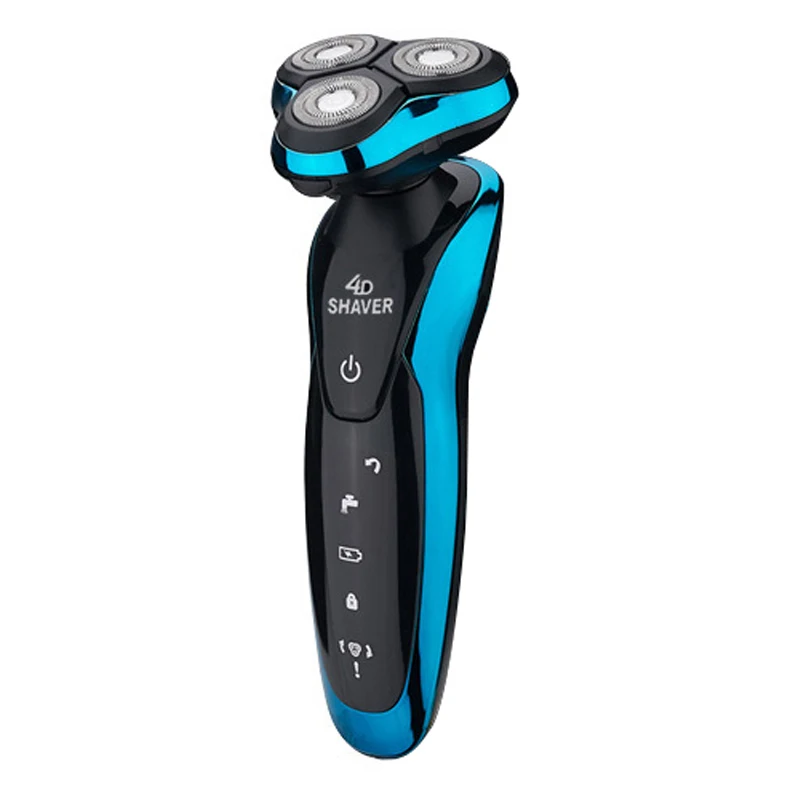 Blue Only Shaver 4D электрическая бритва, триммер для бороды, носа, тример, станок для бритья для мужчин, перезаряжаемый, влажный, сухой, водонепроницаемый - Цвет: Blue Only Shaver