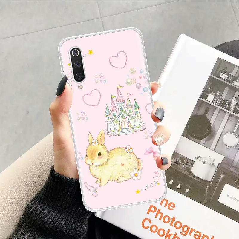 Смешной чехол для телефона с кроликом-зайцем в стиле мультфильма для Xiaomi Redmi Note 10 Pro 8 9 9S 10S 8T 8A 9A 9C 7 7A из мягкого материала TPU.