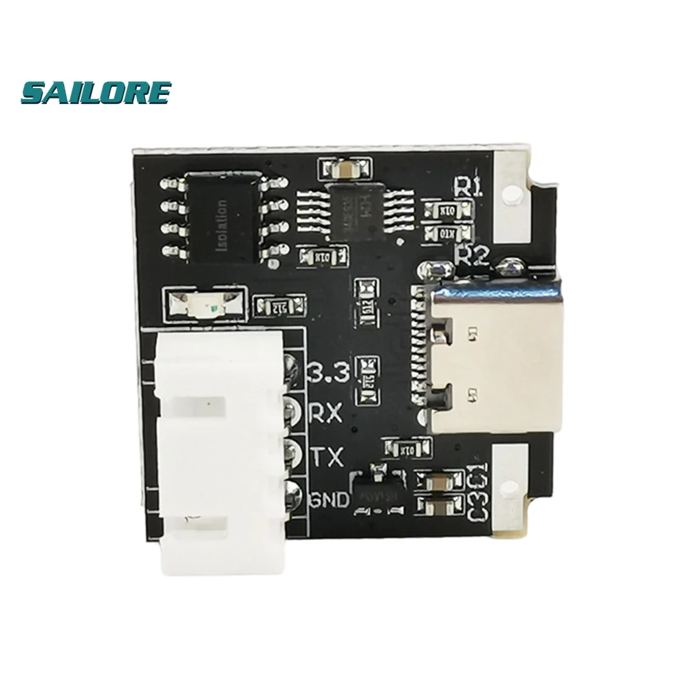 

Isolated USB to TTL Module USB-C to Serial Port UART Download Line Cable Upgrade Brush Industrial 3.3V Type-C Interface