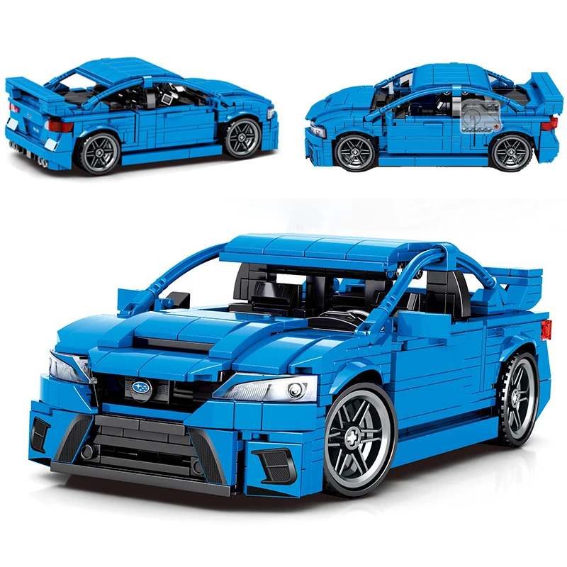 1:18 SUBARUS Impreza WRX STI спортивный гоночный автомобиль строительные блоки тянущийся