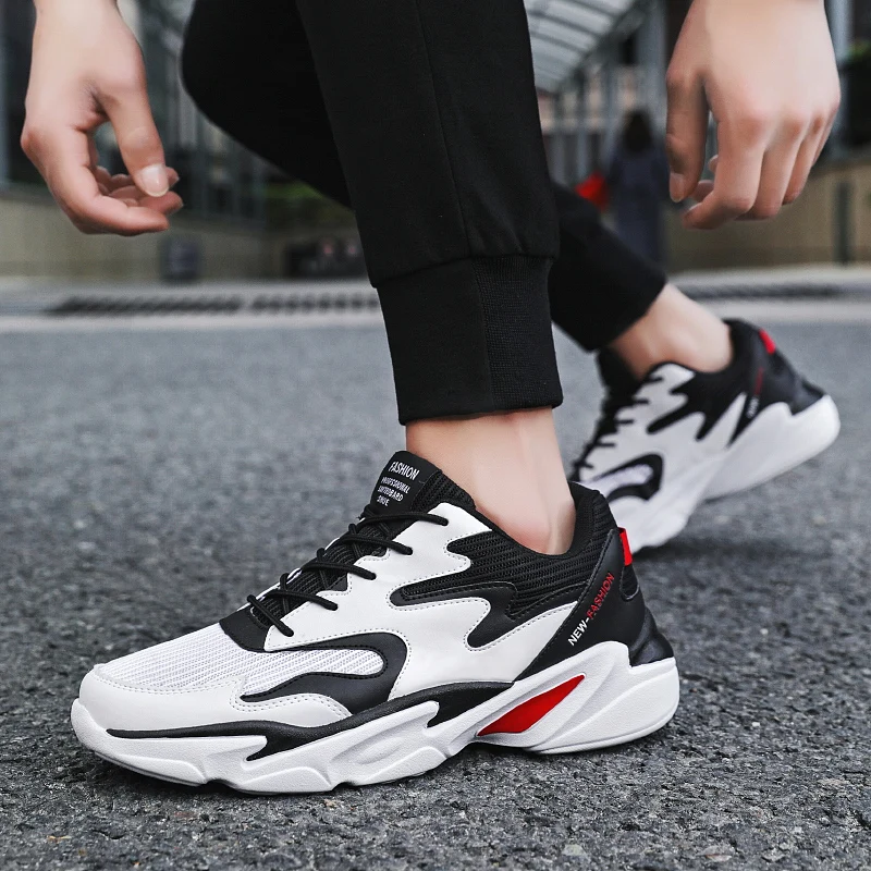

springBreathable solid Light informales Sneaker black comfortable 2020 sneaker man Sneakers leisure men's sports men s