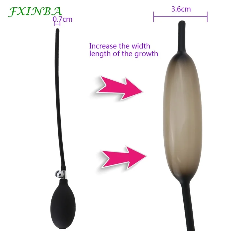Надувной пенис FXINBA Мужской силиконовый расширитель уретры катетер уретральный