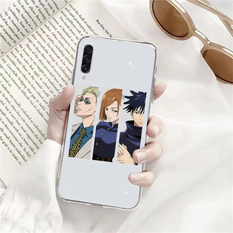 

Anime Jujutsu Kaisen funny Phone Case Transparent for Samsung A71 S9 10 20 HUAWEI p30 40 honor 10i 8x xiaomi note 8 Pro 10t 11