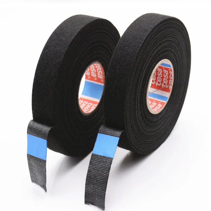 

15M Car Heat-resistant Flame Retardant Fabric Tape Coroplast Adhesive Cloth Auto Car Cable Harness Wiring Loom Protect Tapes