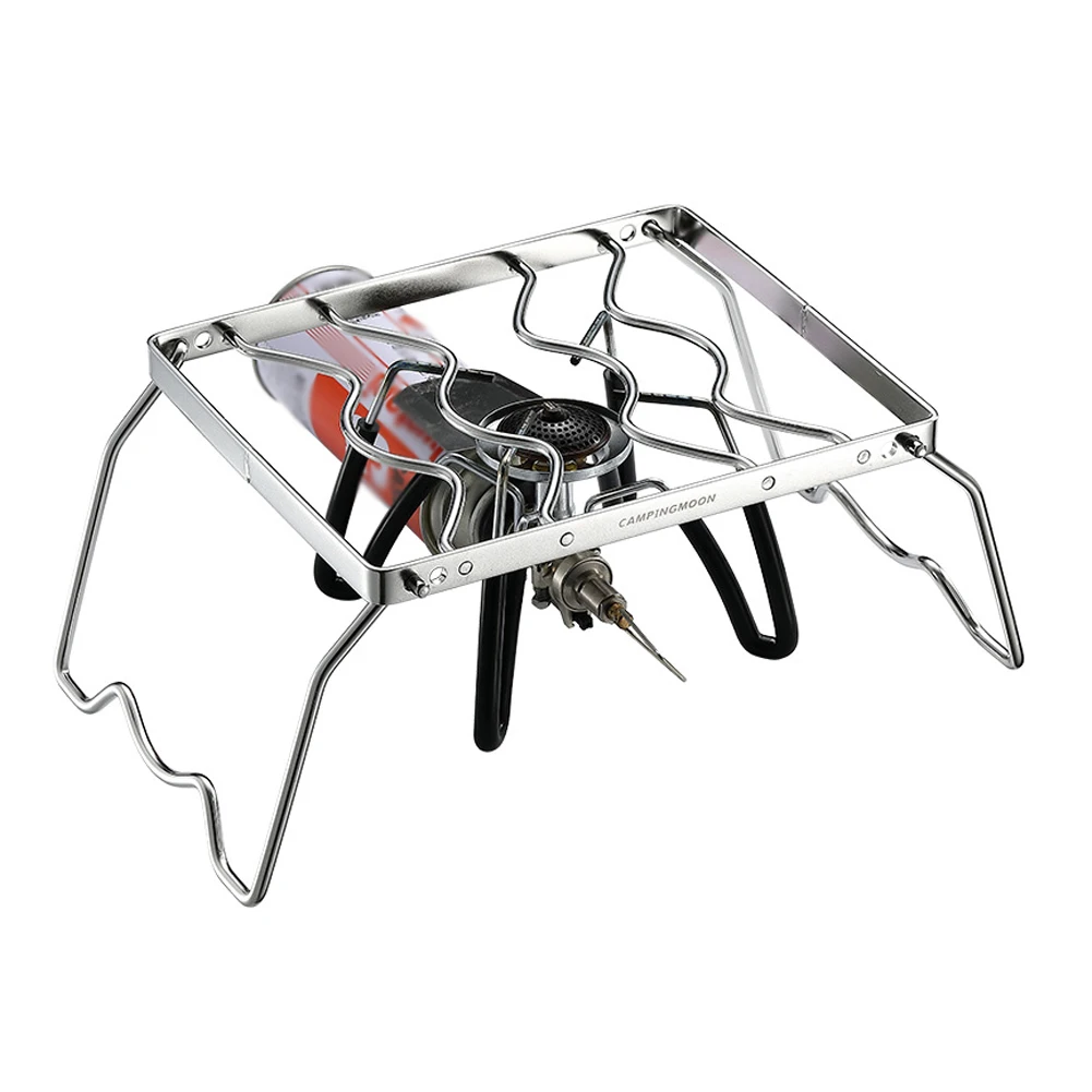 

CAMPINGMOON Stainless Steel Outdoor Camping Barbecue Grill Folding Garden Rack Furnace Bracket Cooking Tool with Storage Bag