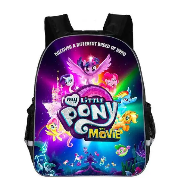 Рюкзак Moive My Little Pony черный водонепроницаемый рюкзак школьный для девочек и