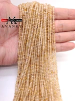natural faceted gold rutilated quartz beads small section loose spacer for jewelry making diy necklace bracelet 15 2x3mm 4x6mm