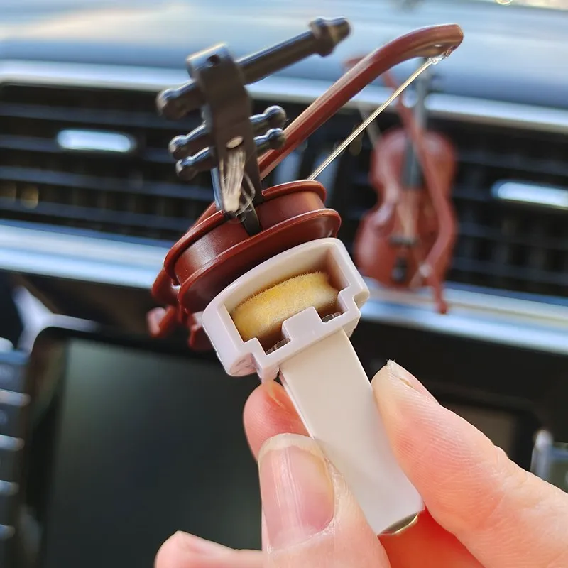 

Violin Car Air Freshener Perfume Clip Creative Vintage Mini Violin Car Air Vent Clip Auto Accessories Interior Aroma Diffuser