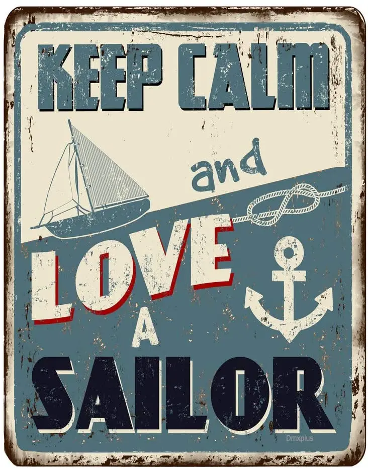 

Надпись «Keep Calm and Love A Сейлор», металлический винтажный жестяной знак, Декор для дома, бара, паба, Забавный Ретро настенный знак