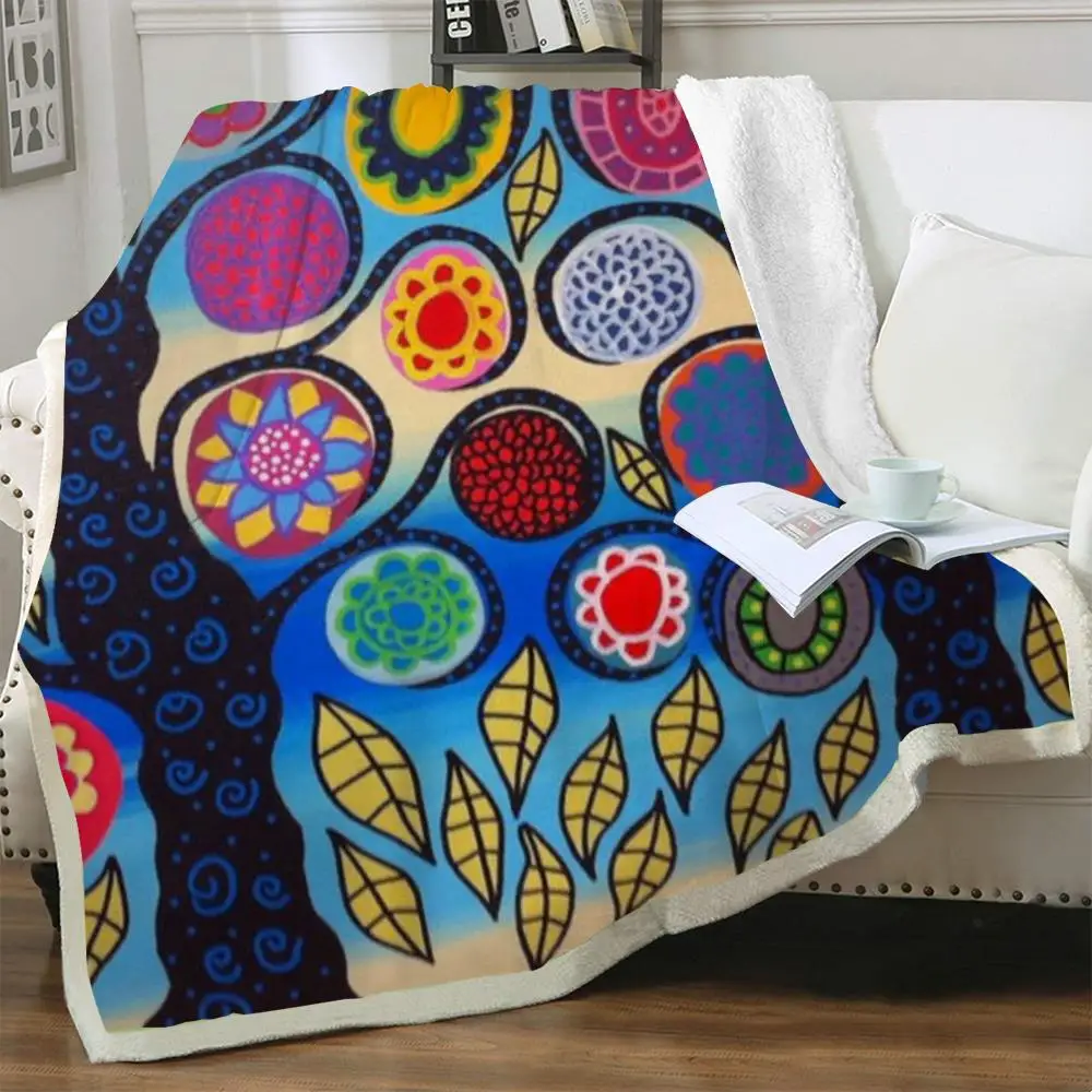 

NKNK мексиканские одеяла дерево 3D печать цветок постельное белье красочное тонкое одеяло шерпа одеяло новый премиум узор зима