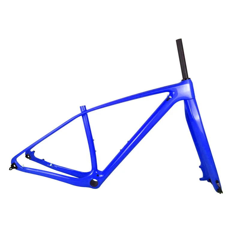 Blue Spcycle T1000 карбоновая рама и вилка для горного велосипеда 27,5 er 29ER карбоновые рамы с 15*100 мм через ось вилки PF30 гарнитура - Цвет: Blue
