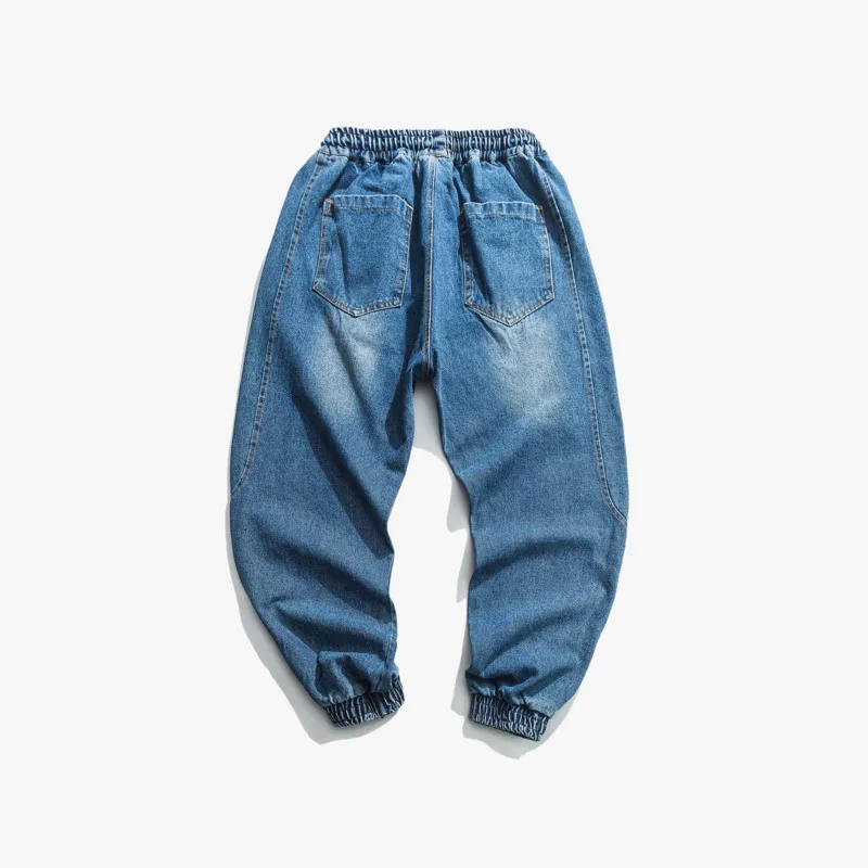 Мужские джинсы в Корейском стиле однотонные повседневные свободные японском