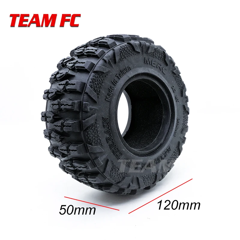 4 шт. 2 "резиновые шины 120 мм для 1/10 RC Crawler Axial SCX10 90046 trx4 Запчасти радиоуправляемых
