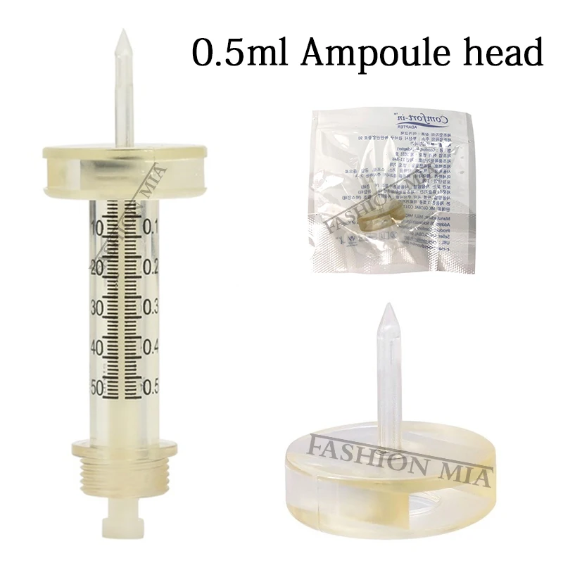 

0.5ml Disposable Ampoule Syringe Needle Hyaluronic Acid Pen Injection Parts High Pressure Atomizer Injected Head Safe Anti-aging