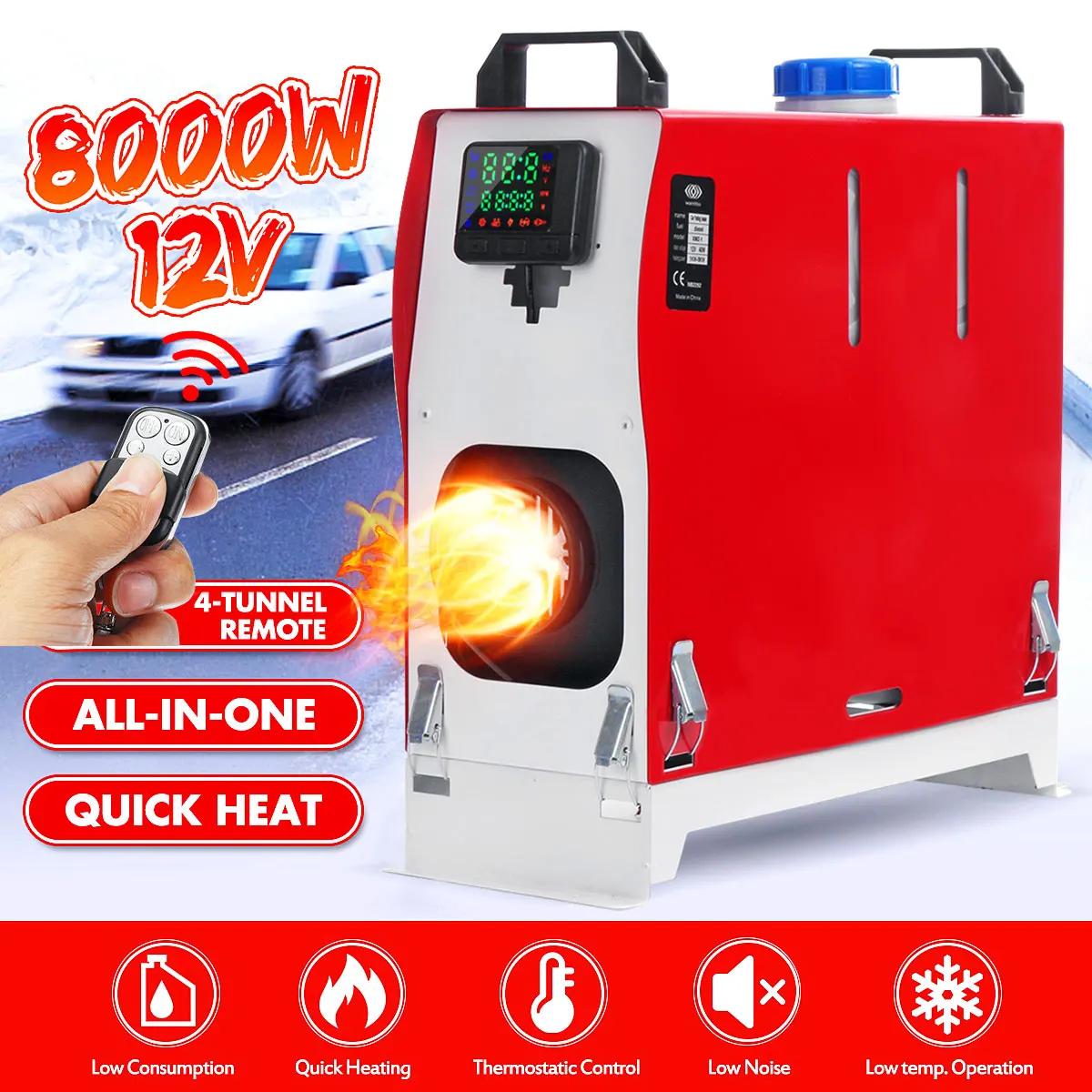 Автомобильный стояночный обогреватель AUDEW All In One Air 12 В дизельный 1-8 кВт