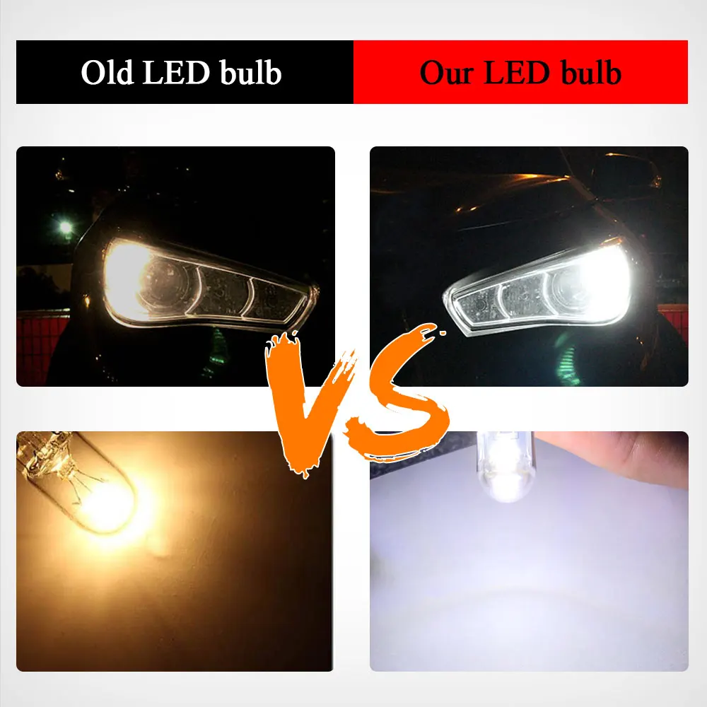 

T10 194 168 3030 LED 3SMD W5W Auto Wedge Parking Bulb Clearance Lamp License Plate Light Interior Car Reading Light 12-24V