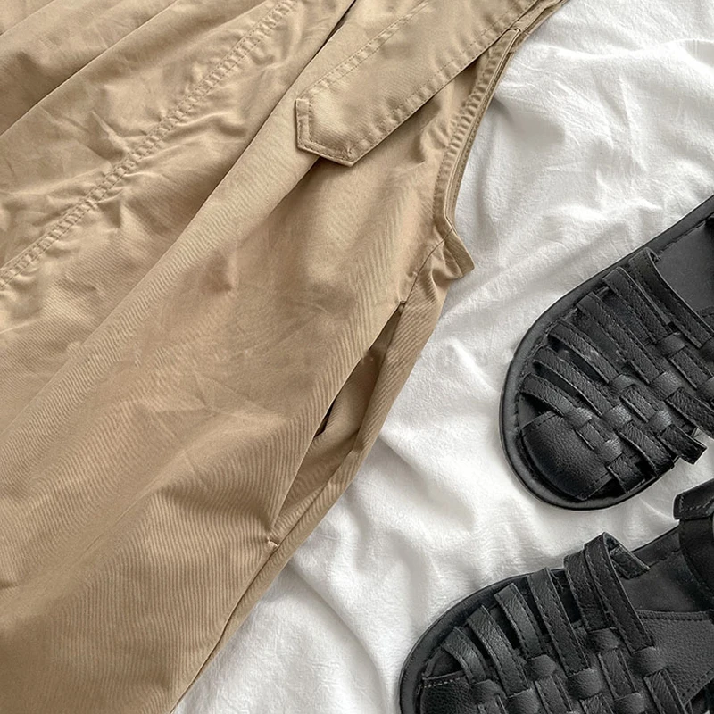 

Summer Korean Style Pure Black Shorts Women Casual Jumpsuit Oversized Overalls Female Cargo Vintage Fashion Green Loose Rompers