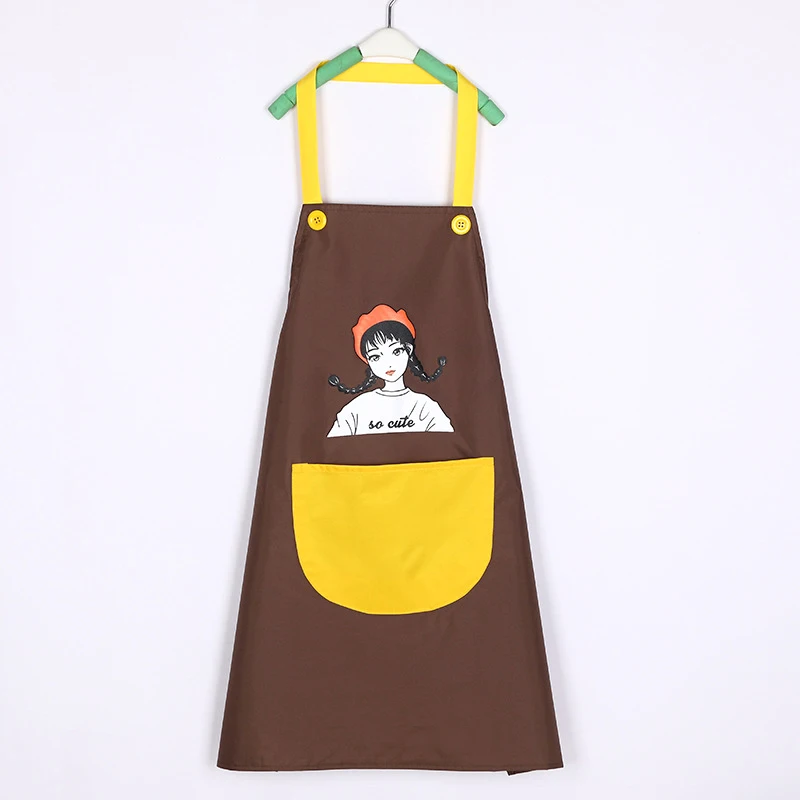 

Apron Cooking Kitchen Waterproof Aprons Chef Apron With Pockets For Home Restaurant Garden BBQ Coffee House Apron New