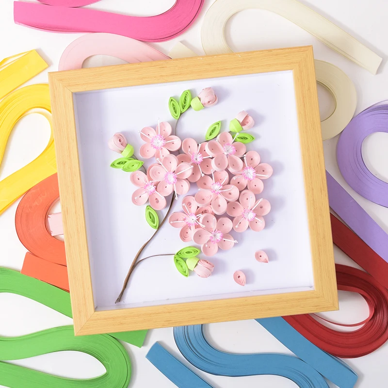 

5mm DIY raw rolling decoupage paper origami quilling arts and crafts supplies collage material home decor Colored paper strips